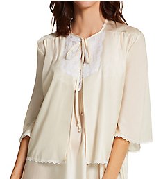 Amanda Rich Tricot Bed Jacket With Lace AR152