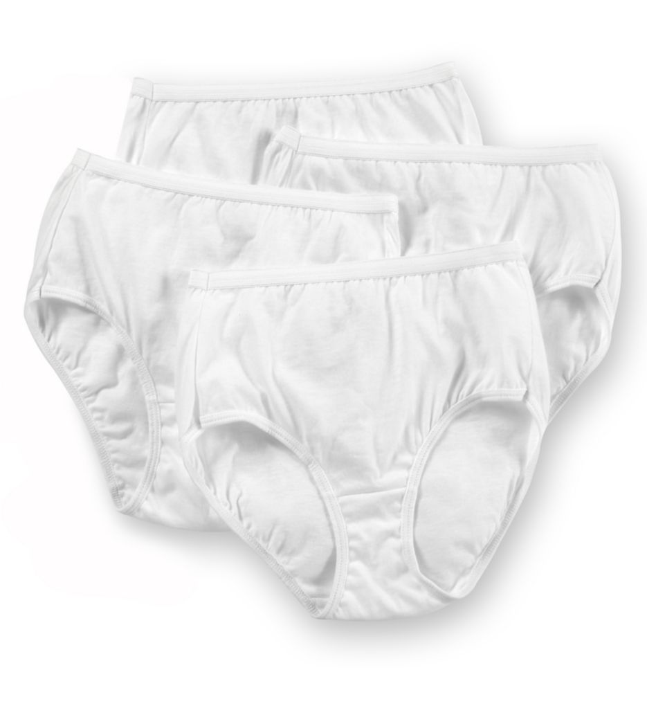 Hanes 100% Cotton Brief Panty - 4 Pack 40KUB1 Hanes 100% Cotton Brief Panty - 4 Pack 40KUB1