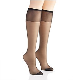 Hanes Silk Reflections Knee High Reinforced Toe - 2 Pack 775