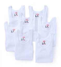 Hanes Premium Cotton White A-Shirts - 7 Pack 7990W7