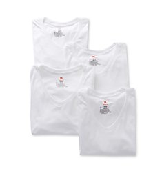 Hanes Platinum ComfortFit Modal V-Neck T-Shirts - 4 Pack YFT2W4