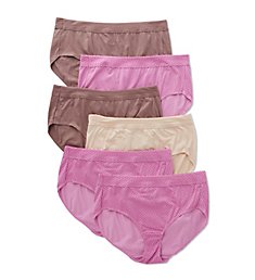 Just My Size Cool Comfort Ultra Soft Brief Panty - 6 Pack 14106C