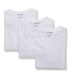 Lacoste Essential 100% Cotton V-Neck T-Shirts - 3 Pack TH3374