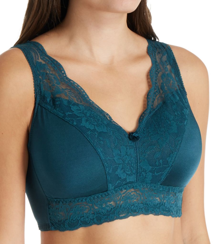 Rhonda Shear Ahh Pin-Up Lace Leisure Bra with Removable Pads 672P