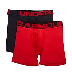 Under Armour Tech 6 Inch Fitted Boxer Briefs - 2 Pack 1363619